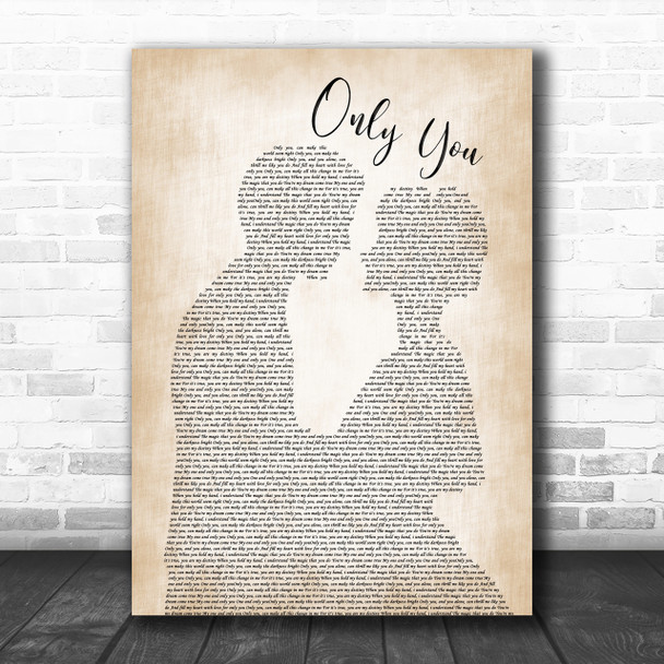 Elvis Presley Only You Man Lady Bride Groom Wedding Print