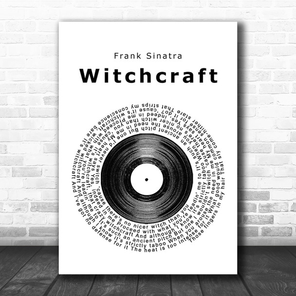 Frank Sinatra Witchcraft Vinyl Record Song Lyric Quote Print