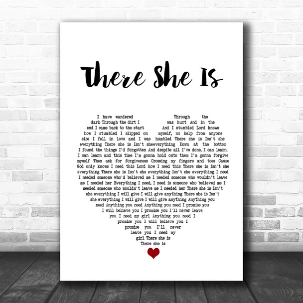 Frank Turner There She Is Heart Song Lyric Quote Print
