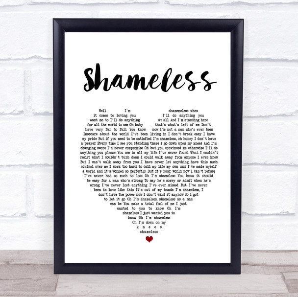 Garth Brooks Shameless Heart Song Lyric Quote Print