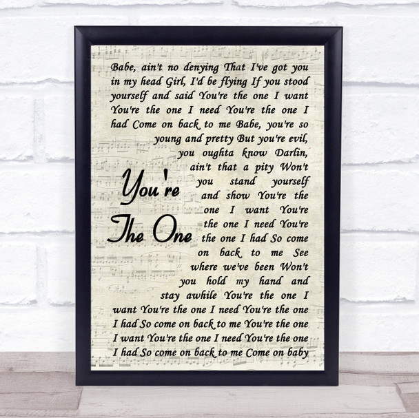 Greta Van Fleet You're The One Song Lyric Vintage Script Quote Print