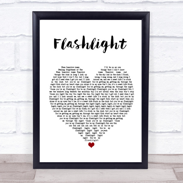 Jessie J Flashlight Heart Song Lyric Quote Print