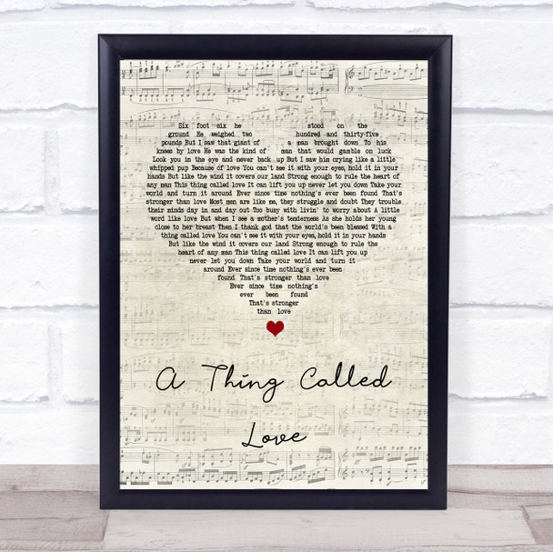 Johnny Cash A Thing Called Love Script Heart Song Lyric Quote Print