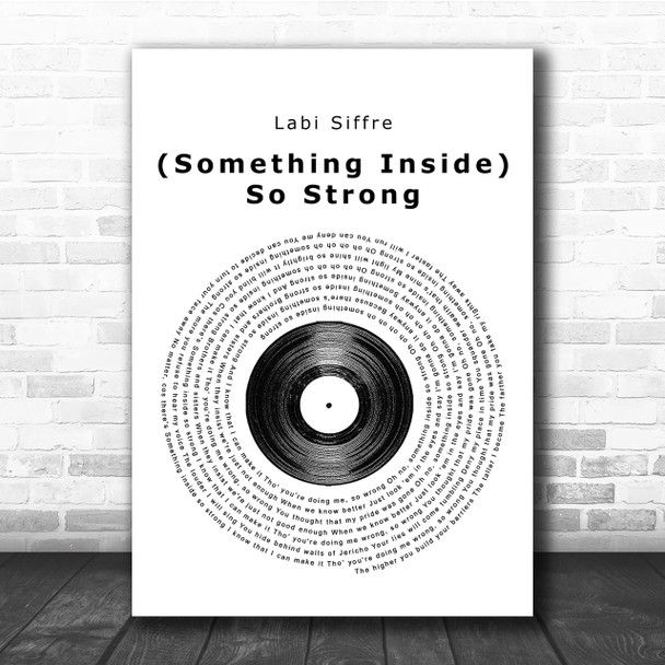 Labi Siffre (Something Inside) So Strong Vinyl Record Song Lyric Quote Print