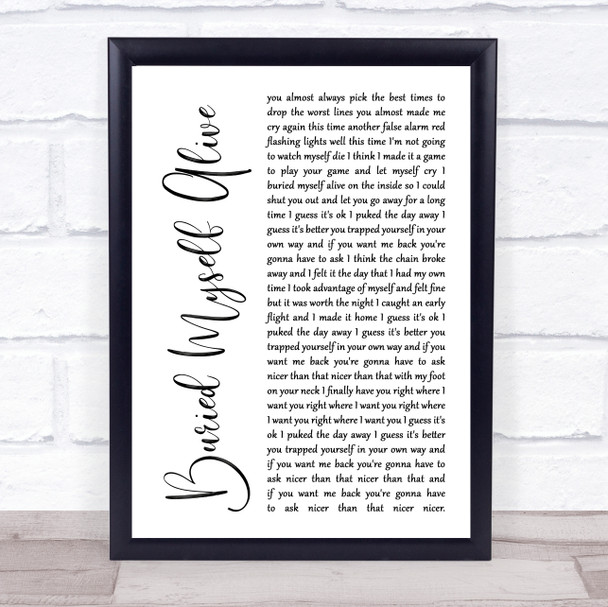 LeAnn Rimes How Do I Live Rustic Script Song Lyric Quote Print