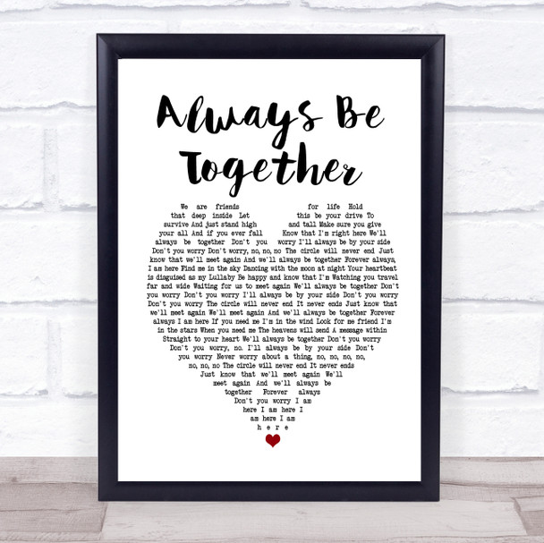 Little Mix Always Be Together Heart Song Lyric Quote Print