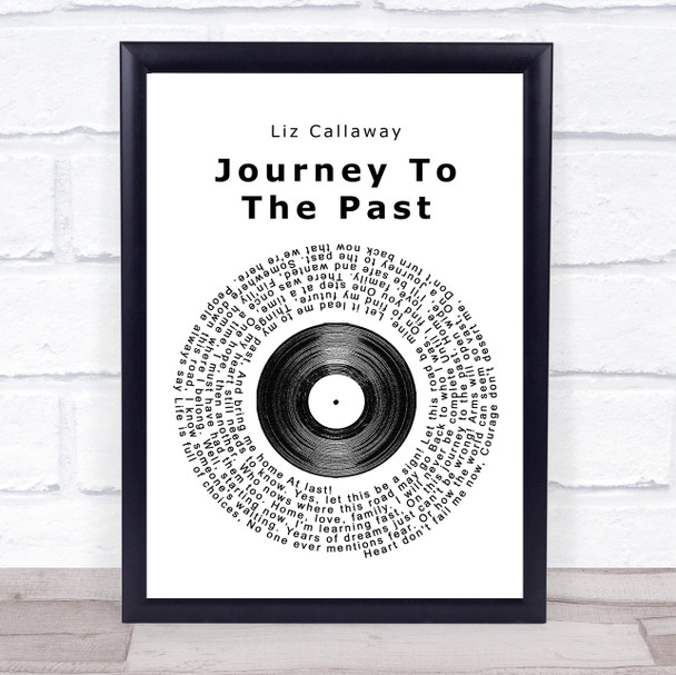 Liz Callaway Journey To The Past Vinyl Record Song Lyric Quote Print