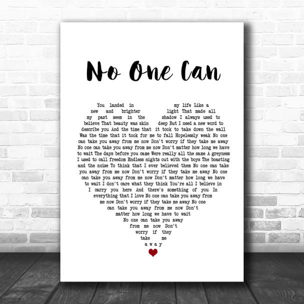 Marillion No One Can Heart Song Lyric Quote Print