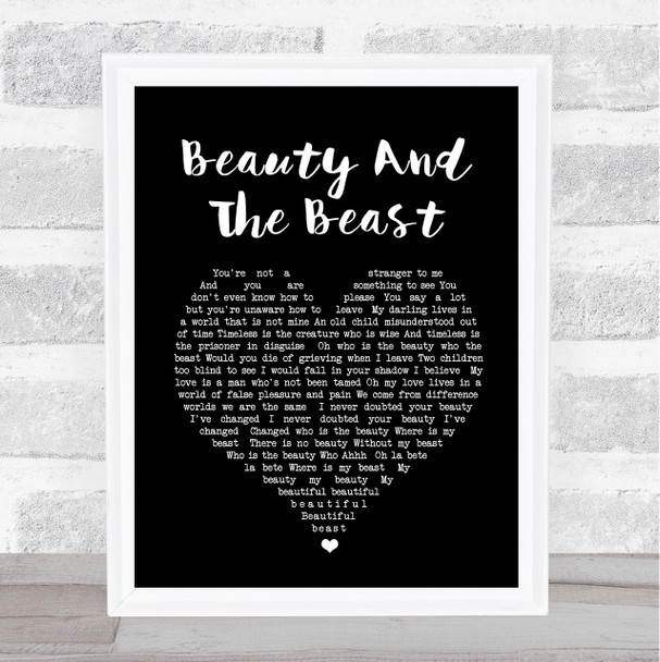 Stevie Nicks Beauty And The Beast Black Heart Song Lyric Music Wall Art Print