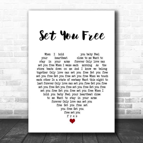 N-Trance Set You Free Heart Song Lyric Quote Print