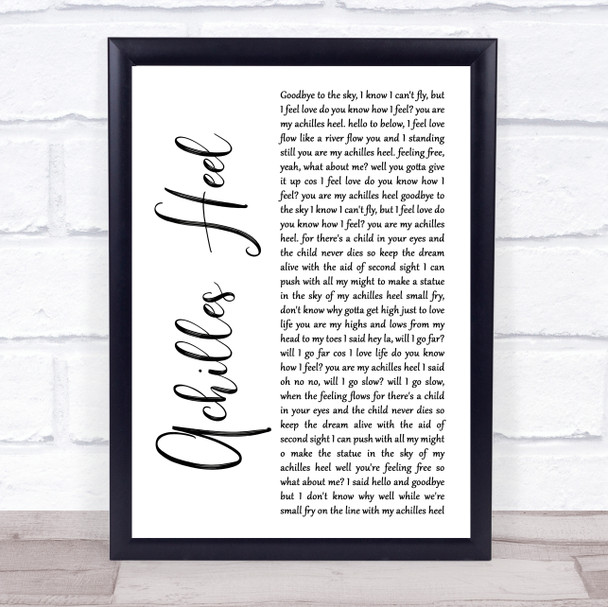 Oasis Don't Look Back In Anger Rustic Script Song Lyric Quote Print
