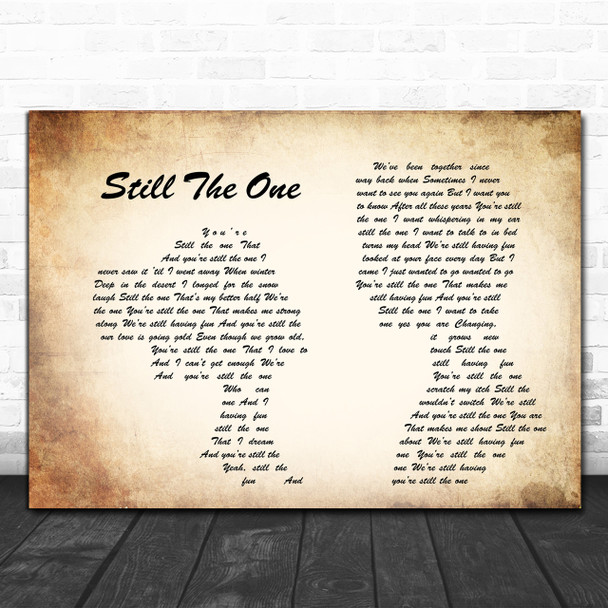 Orleans Still The One Man Lady Couple Song Lyric Quote Print