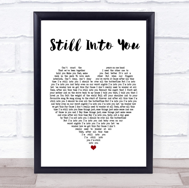 Paramore Still Into You Heart Song Lyric Quote Print