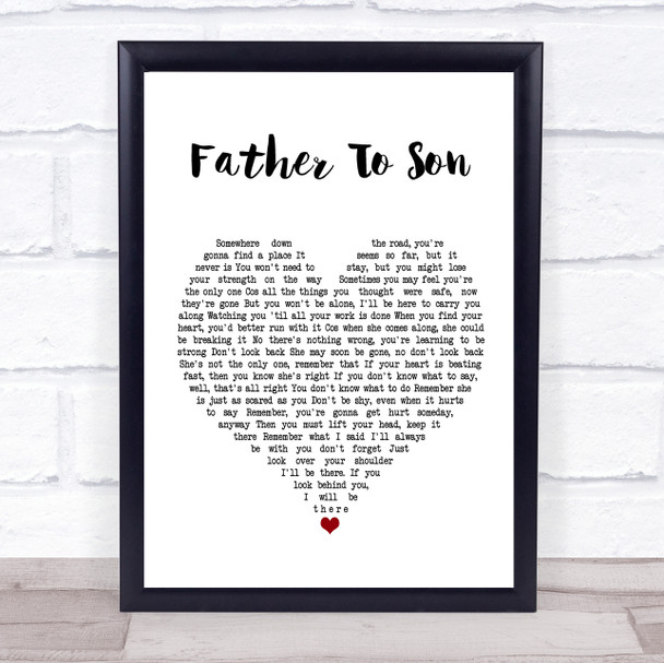 Phil Collins Father To Son Heart Song Lyric Quote Print