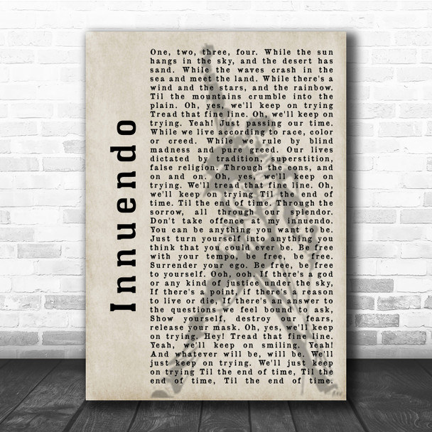 Queen Innuendo Shadow Song Lyric Quote Print