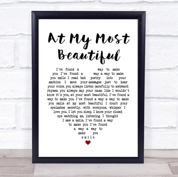 R E M At My Most Beautiful Heart Song Lyric Quote Print