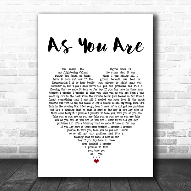 Rag'n'Bone Man As You Are (Shy FX Remix) Heart Song Lyric Quote Print
