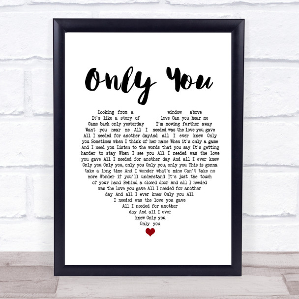 Selena Gomez Only You Heart Song Lyric Quote Print