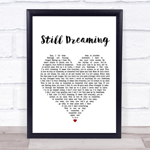 Silverstein Still Dreaming Heart Song Lyric Quote Print