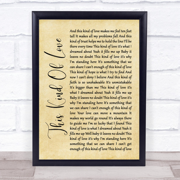 Sister Hazel This Kind Of Love Rustic Script Song Lyric Quote Print