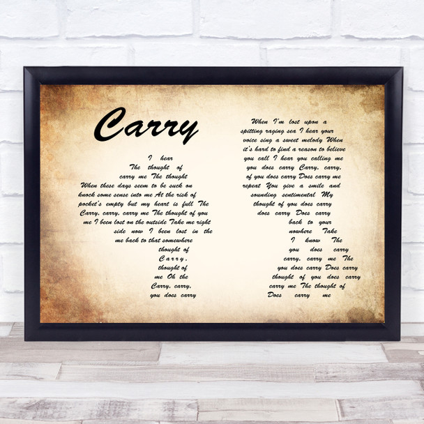 Skinny Lister Carry Man Lady Couple Song Lyric Quote Print