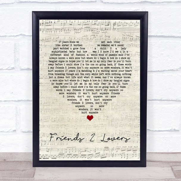 Soul SirkUS Friends 2 Lovers Script Heart Quote Song Lyric Print