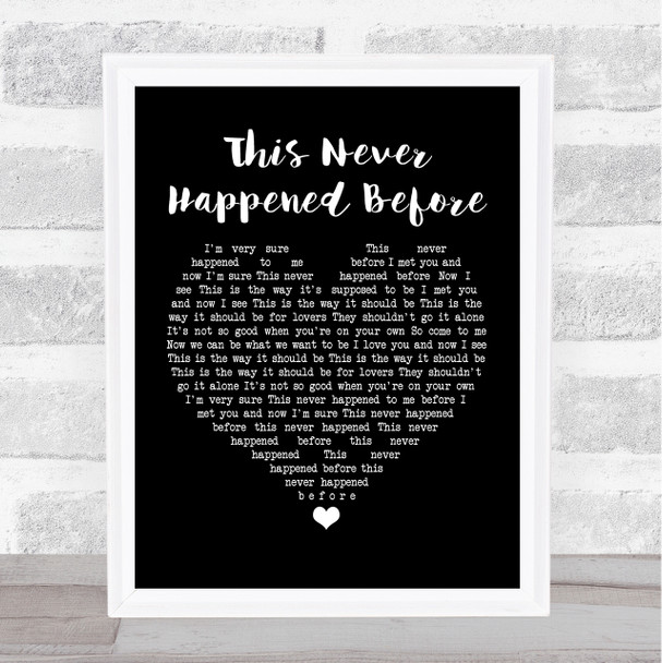 Paul McCartney This Never Happened Before Black Heart Song Lyric Music Wall Art Print