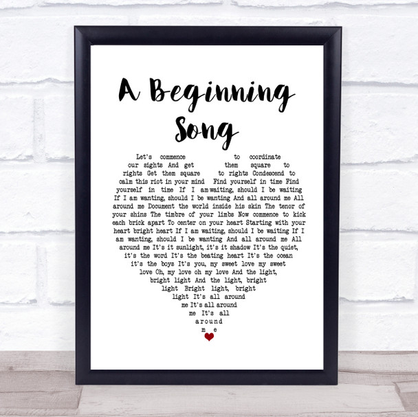 The Decemberists A Beginning Song Heart Song Lyric Quote Print