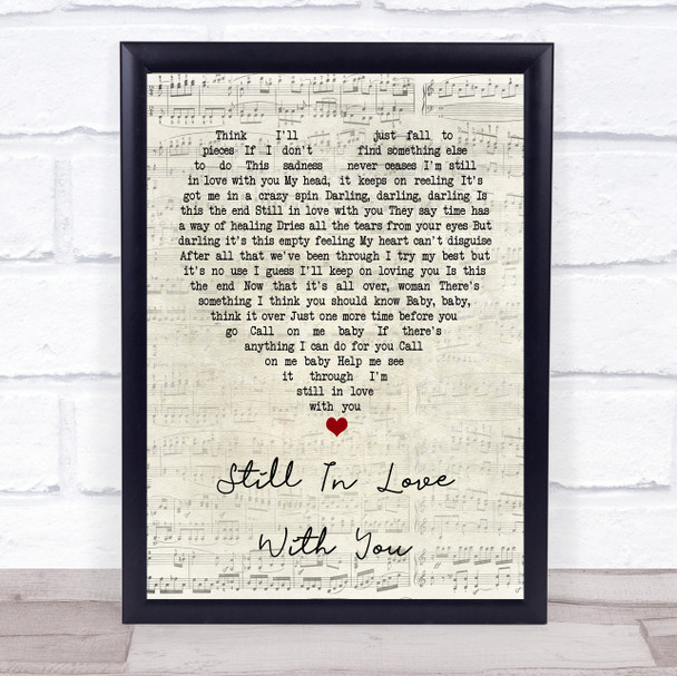 Thin Lizzy Still In Love With You Script Heart Quote Song Lyric Print