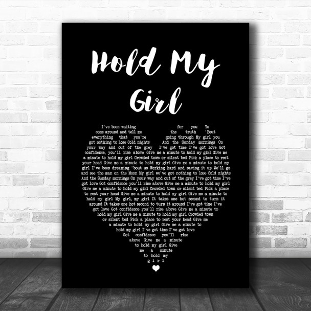 George Ezra Hold My Girl Black Heart Song Lyric Music Wall Art Print