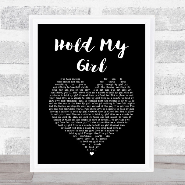 George Ezra Hold My Girl Black Heart Song Lyric Music Wall Art Print