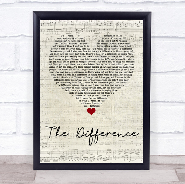 Tyler Rich The Difference Script Heart Quote Song Lyric Print