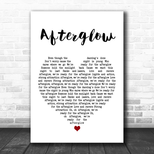 Wilkinson Afterglow Heart Song Lyric Quote Print