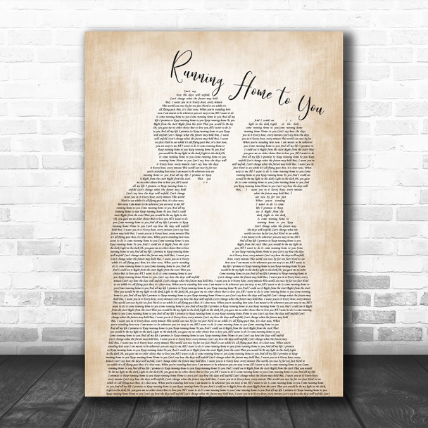 Grant Gustin Running Home to You Man Lady Bride Groom Wedding Song Lyric Poster Print