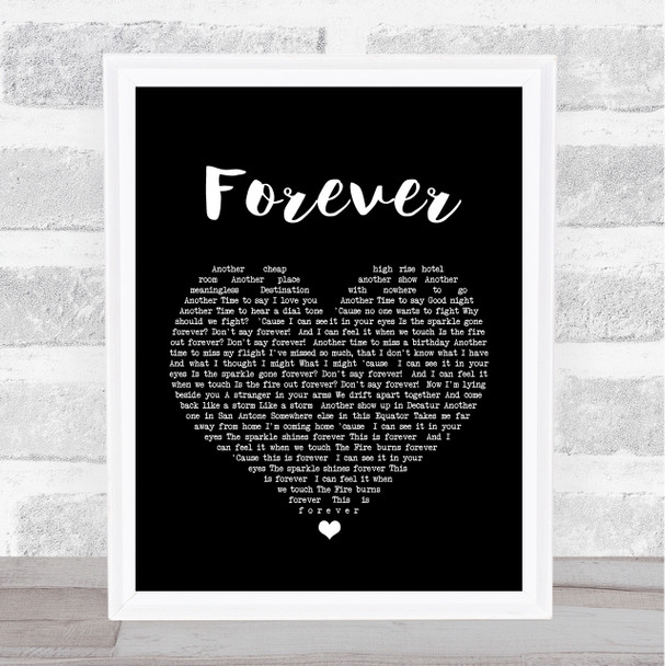Aaron Lewis Forever Black Heart Song Lyric Music Wall Art Print
