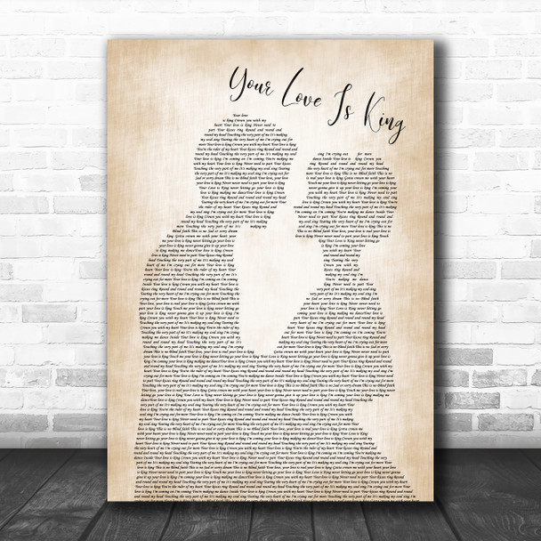 Sade Your Love Is King Man Lady Bride Groom Wedding Song Lyric Poster Print