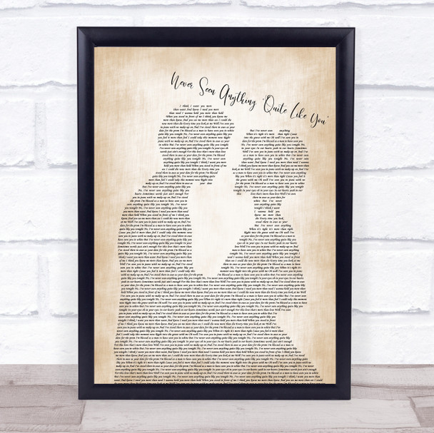The Script Never Seen Anything Quite Like You Man Lady Bride Groom Wedding Song Lyric Poster Print