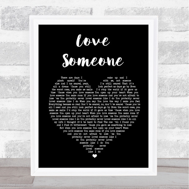 Lukas Graham Love Someone Black Heart Song Lyric Poster Print