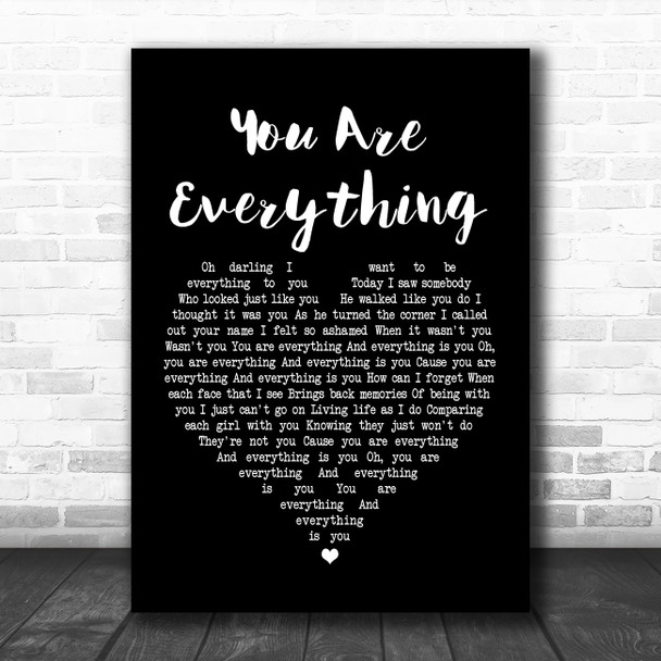 Marvin Gaye You Are Everything Black Heart Song Lyric Poster Print Marvin Gaye You Are Everything Black Heart Song Lyric Poster Print