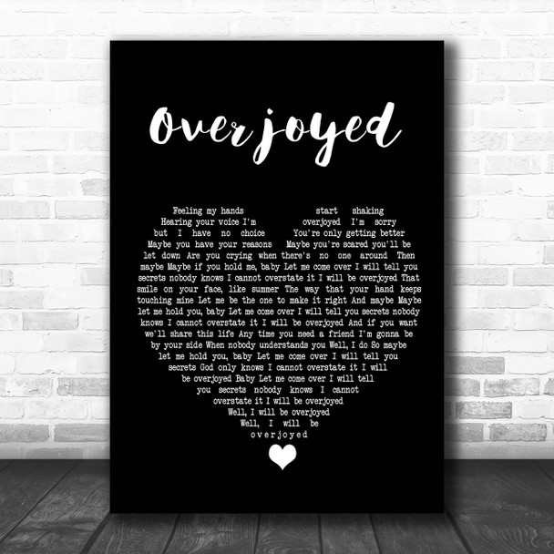 Matchbox 20 Overjoyed Black Heart Song Lyric Poster Print