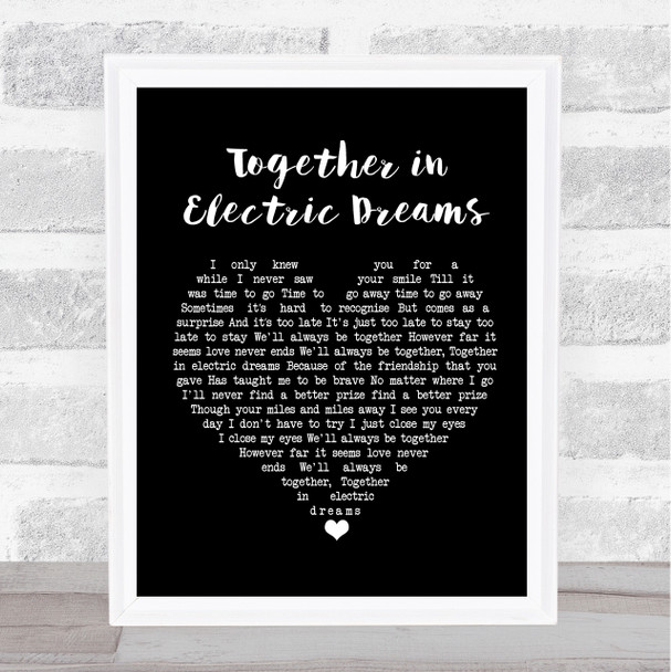 Philip Oakey Giorgio Moroder Together in Electric Dreams Black Heart Song Lyric Poster Print