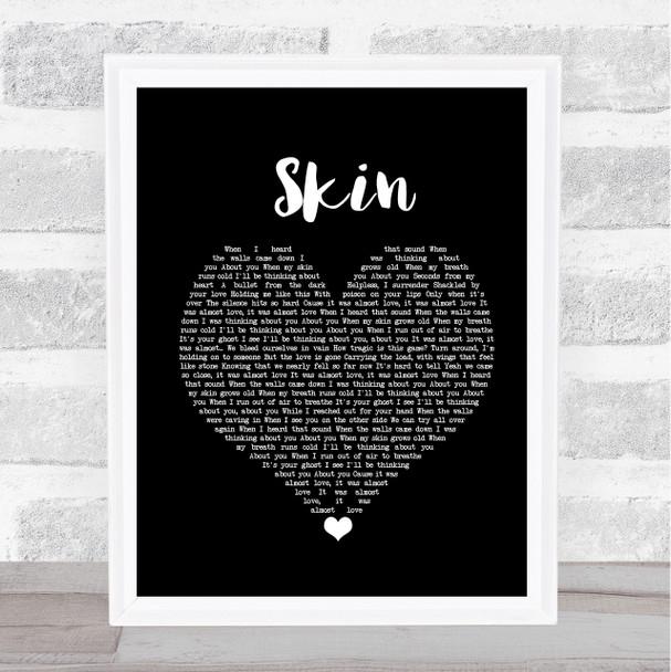 Rag'n'Bone Man Skin Black Heart Song Lyric Poster Print