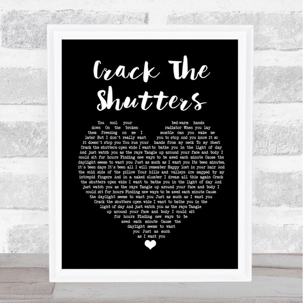 Snow Patrol Crack The Shutters Black Heart Song Lyric Poster Print