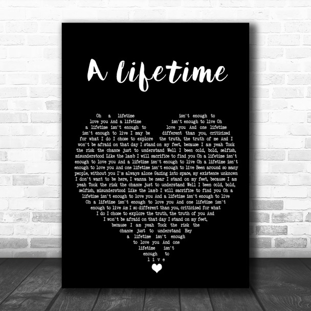 Ziggy Marley A Lifetime Black Heart Song Lyric Poster Print