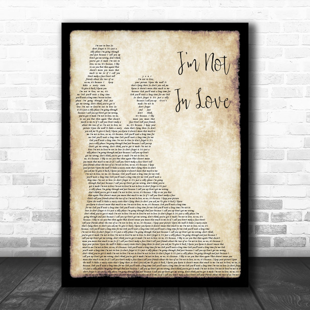 10cc I'm Not In Love Man Lady Dancing Song Lyric Poster Print