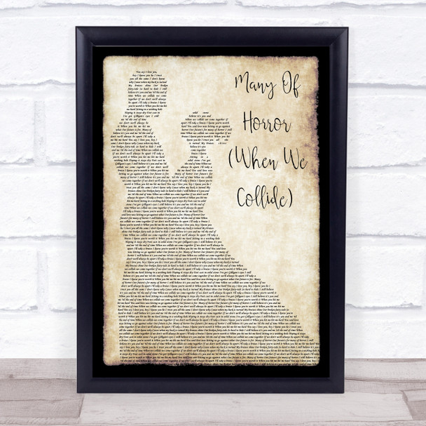 Biffy Clyro Many Of Horror (When We Collide) Man Lady Dancing Song Lyric Poster Print