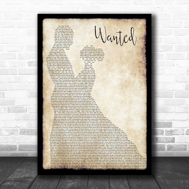 Hunter Hayes Wanted Man Lady Dancing Song Lyric Poster Print