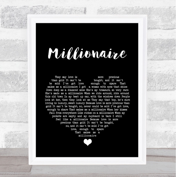 Chris Stapleton Millionaire Black Heart Song Lyric Music Wall Art Print