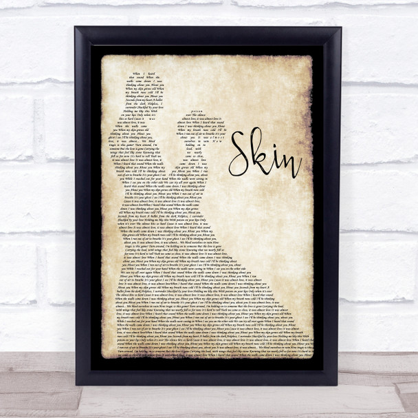 Rag'n'Bone Man Skin Man Lady Dancing Song Lyric Poster Print