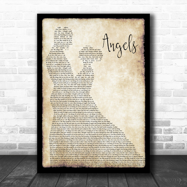 The xx Angels Man Lady Dancing Song Lyric Poster Print